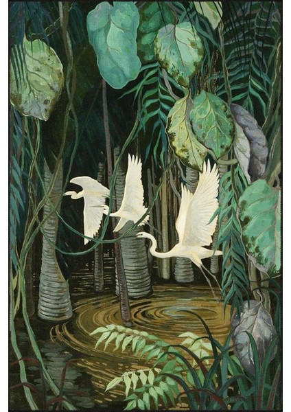 Yeşil Yapraklar ve Kuş Hayvan Desenli Dekoratif Halı MIRAVIP431 fiyatları