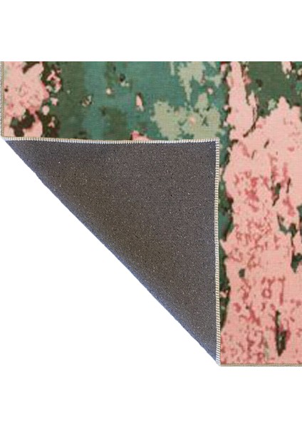 Pastel Boyalı Pembe Yeşil Modern Dekoratif Halı MIRAVIP471 fırsatları