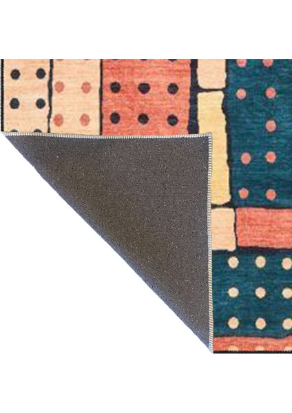 Karışık Renkli ve Geometrik Desenli Dekoratif Halı MIRAVIP442 fırsatları