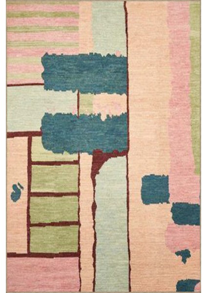 Pembe Tonlarda Modern Desenli Dekoratif Halı MIRAVIP449 fiyatları