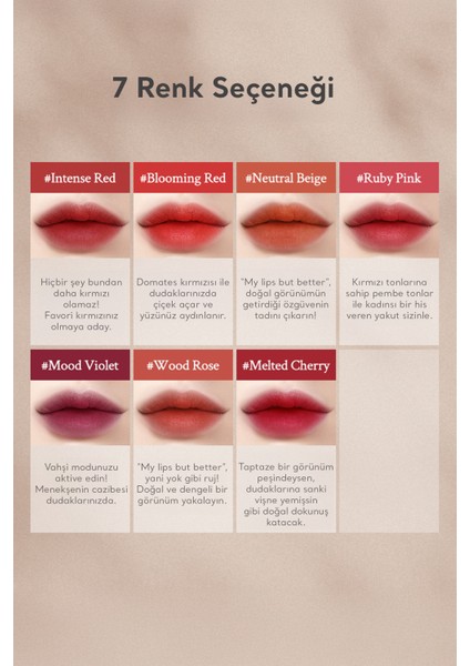 Velvet Fit Lip Tint Ruby Pink 4.7g - Mat & Kremsi Dudak Tinti