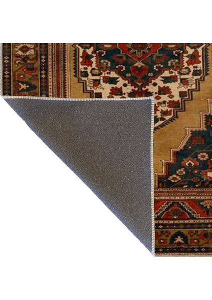 Kahverengi Renklerdinde Geleneksel Geometrik Modern Dekoratif Halı MIRAVIP473 fırsatları