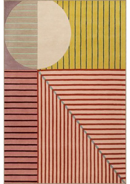 Karışık Renkli Modern Geometrik Dokuma Taban Halı MIRAVIP487 fiyatları