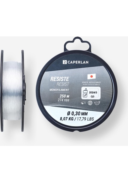 Fluoro Kaplamalı Balıkçılık Misinası - 250 M - Şeffaf - Line Resist Cristal