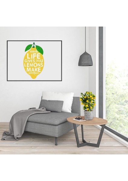 Porselen Saksıda Yapay Limon Ağacı