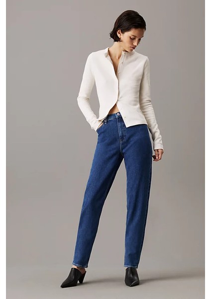 Kadın Mom Jeans Pantolon - Mavi fiyatları