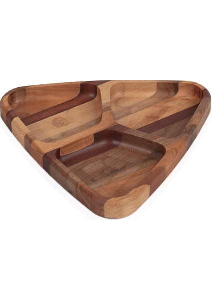 Üçgen Şeklinde 3 Gözlü Lüks Çerezlik 21 x 21 cm fiyatları