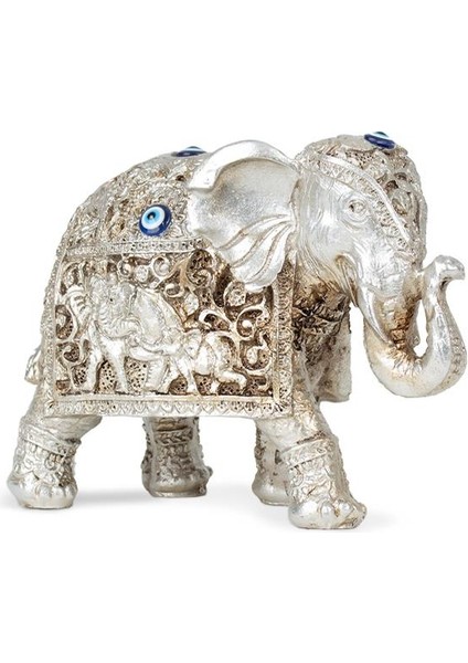 Polyester Ikili Biblo Fil Figürü Gümüş modelleri