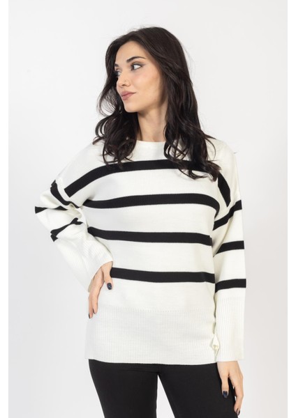 Vs Kadın O Yaka Triko Kazak 23 592 Emy 23K Ekru Siyah fiyatları