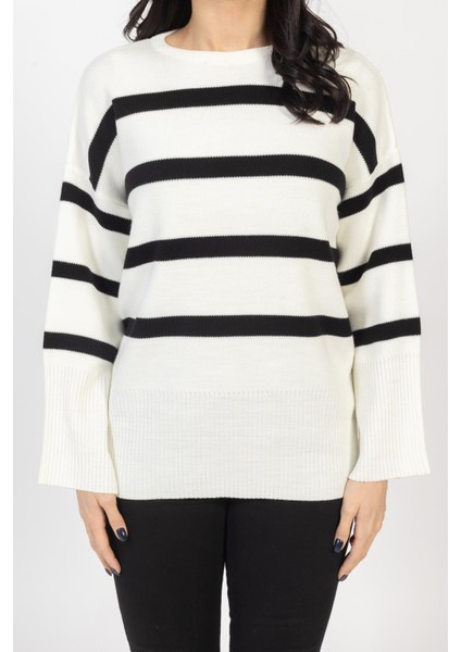 Vs Kadın O Yaka Triko Kazak 23 592 Emy 23K Ekru Siyah indirimleri