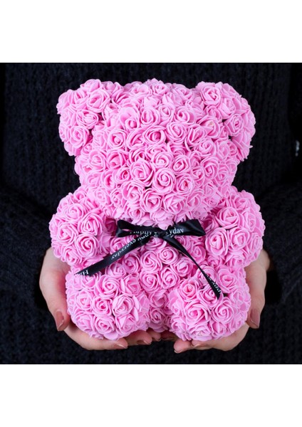 Teddy Rose Bear Güllü Ayıcık Pembe 23X18 cm