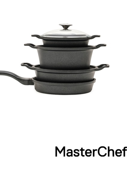 7 Parça Döküm Dik Kulak Tencere Seti - Dayanıklı Yanmaz ve Yapışmaz - Eşit Isı modelleri