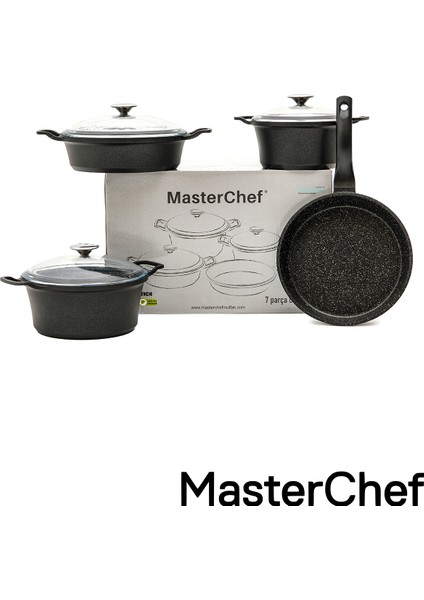 7 Parça Döküm Dik Kulak Tencere Seti - Dayanıklı Yanmaz ve Yapışmaz - Eşit Isı fırsatları