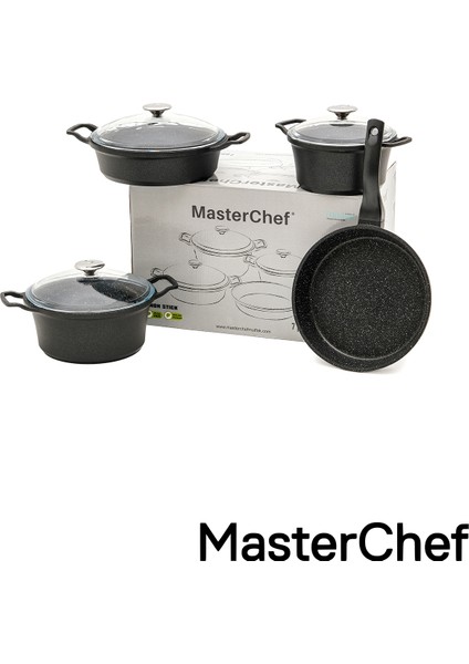 7 Parça Döküm Dik Kulak Tencere Seti - Dayanıklı Yanmaz ve Yapışmaz - Eşit Isı indirimleri