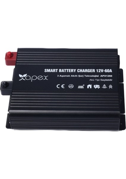 APX1260 Apex 12V 60A Smart Akü Şarj Cihazı