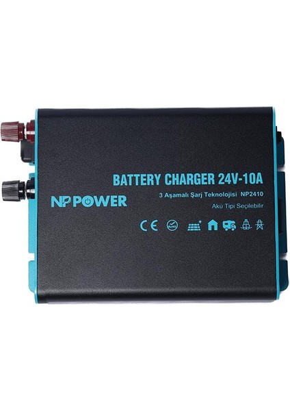 NP2410 Np Power 24V 10A Akü Şarj Cihazı