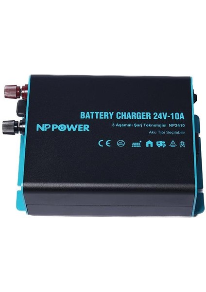 NP2410 Np Power 24V 10A Akü Şarj Cihazı
