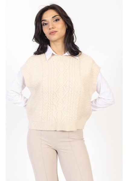 Vs Bayan Triko Kolsuz Kazak 22 503 Emy 23K Bej fiyatları