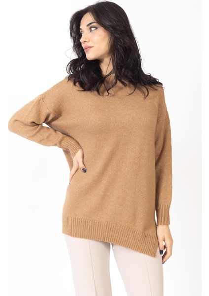 Vs Kadın O Yaka Triko Kazak 20 433 Emy 23K Camel fiyatları