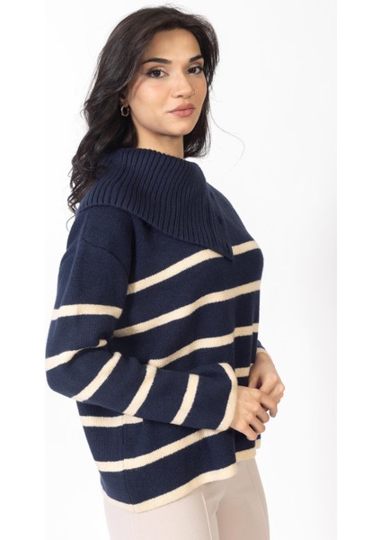 Vs Kadın Bogazlı Triko Kazak 23 464 Emy 23K Lacivert fırsatları