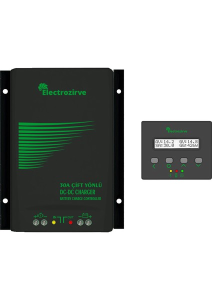 30A Dc-Dc Bidirection Charger Akü Şarj Kontrol+Ekran