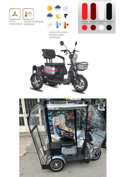 Stmax Smart 3000 - Üç Tekerli Motor Brandası - Siyah