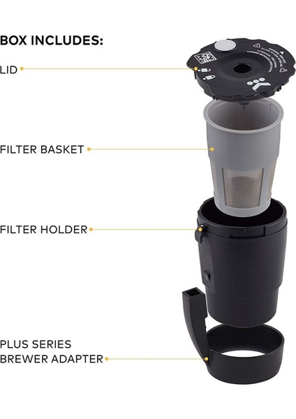 My K Cup 2.0 ve 1.0 K200 250 K425 475 K525 575 Kahve Makinesi Aksesuarları Için 4 Paket Yeniden Kullanılabilir Öğütülmüş Kahve Filtresi (Yurt Dışından)