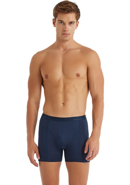Erkek Pamuk Elastan Boxer Aura 9502 - Lacivert