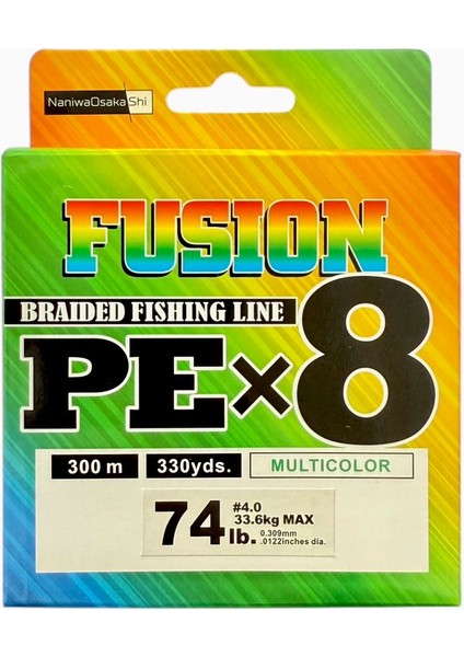 Nanıwaosakashı Fusıon 8x 300MT Multıcolor 0,16MM