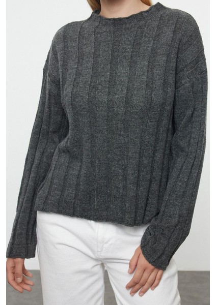 Stil Modern Kadın Regular Standart Kol Dik Yaka Yumuşak Dokulu Basic Triko Kazak modelleri