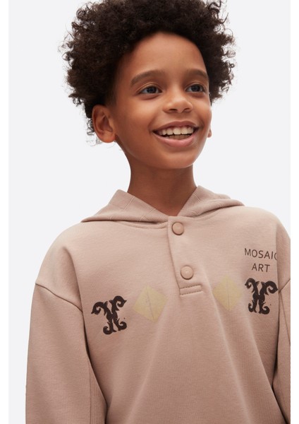 47305 Erkek Çocuk Vizon Mozaik Sweat fiyatları