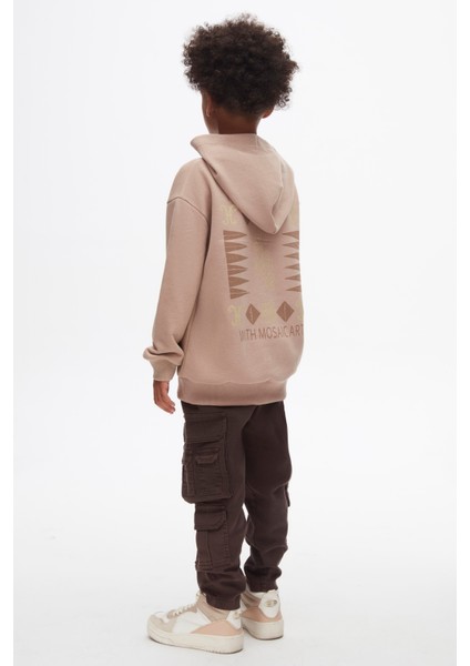 47305 Erkek Çocuk Vizon Mozaik Sweat modelleri