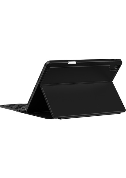iPad Pro 10.5 7.nesil Uyumlu Klavyeli Kılıf Protective Gizli Kalem Bölmeli Siyah