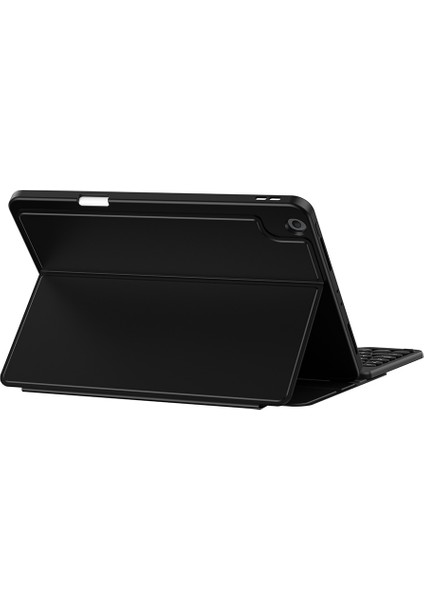 iPad Pro 10.5 7.nesil Uyumlu Klavyeli Kılıf Protective Gizli Kalem Bölmeli Siyah
