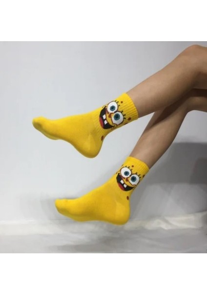 Sünger Bob Baskılı Renkli Çorap