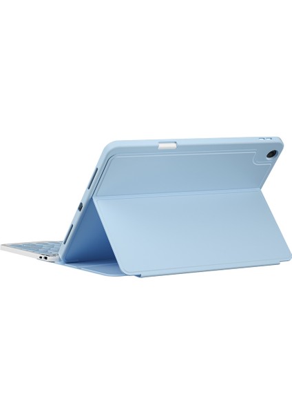 iPad Pro 10.5 7.nesil Uyumlu Klavyeli Kılıf Protective Gizli Kalem Bölmeli Mavi modelleri