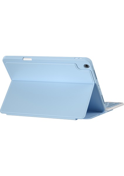 iPad Pro 10.5 7.nesil Uyumlu Klavyeli Kılıf Protective Gizli Kalem Bölmeli Mavi fırsatları