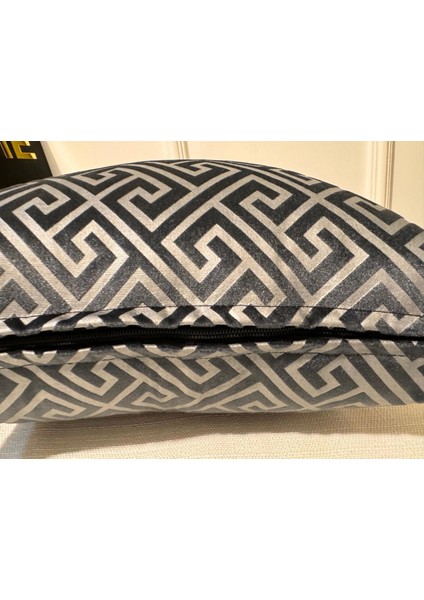 Nivemeshome Monet Zigzag Kırlent Kılıfı Antrasit-Gri 45 x 45