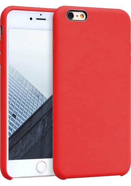 Apple iPhone 6 Ince Mat Silikon Kılıf Kırmızı