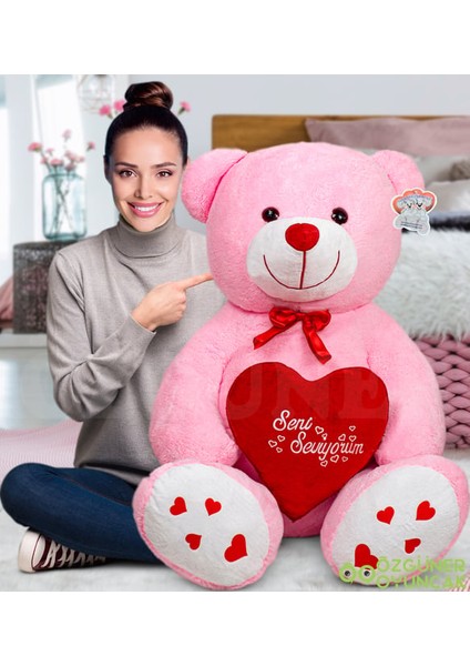 Legosh 140 cm Dev Bobo Seni Seviyorum Kalpli Sevgiliye Özel