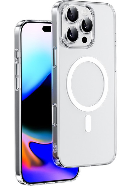 iPhone 16 Pro Max Kılıf Magsafe Şarj Özellikli Wiwu YXK-207 Invisible Pro Sert Pc Kapak Şeffaf