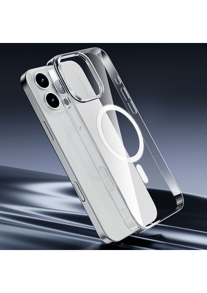 iPhone 16 Pro Max Kılıf Magsafe Şarj Özellikli Wiwu YXK-207 Invisible Pro Sert Pc Kapak Şeffaf