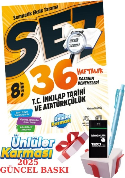 8. Sınıf Set 36 Haftalık T.C. İnkılap Tarihi ve Atatürkçülük Kazanım Denemeleri - Faber Eğitim Seti