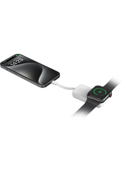 WI-M22 Ark Serisi 2in1 Akıllı Saat Mini Wireless Powerbank 2000MAH 2W Beyaz fırsatları