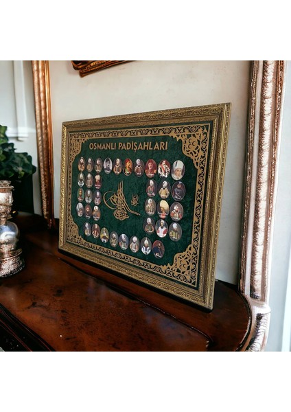 Osmanlı Padişahları Desenli Tablo