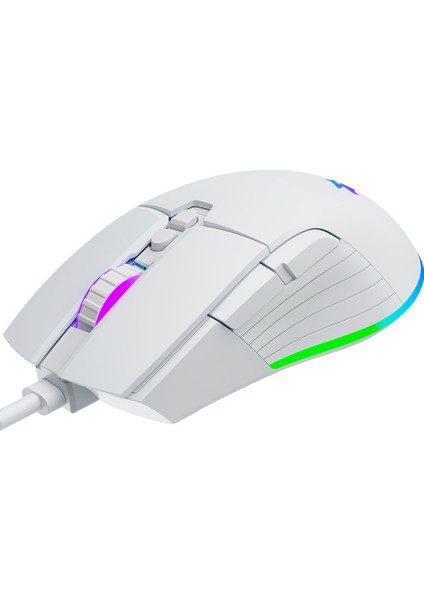 M12 Vital Rgb Aydınlatmalı Beyaz Profesyonel Gaming Mouse