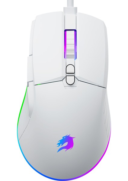 M12 Vital Rgb Aydınlatmalı Beyaz Profesyonel Gaming Mouse