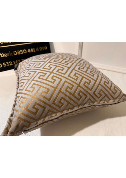 Nivemeshome Monet Zigzag Kırlent Kılıfı Sarı-Krem 45 x 45 fırsatları