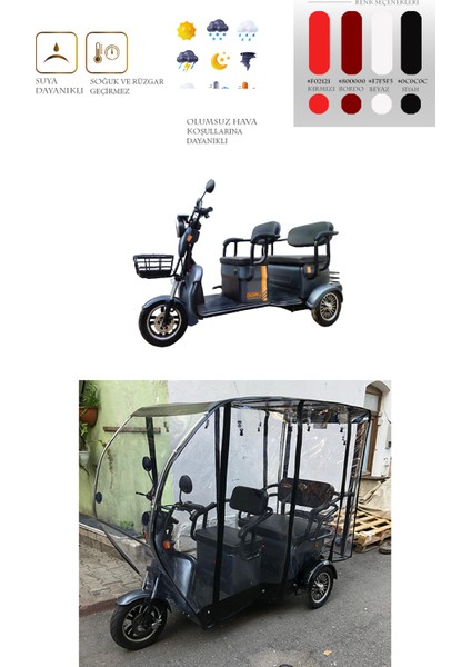 Apachi Doru 3 Tekerli Motor Brandası Siyah