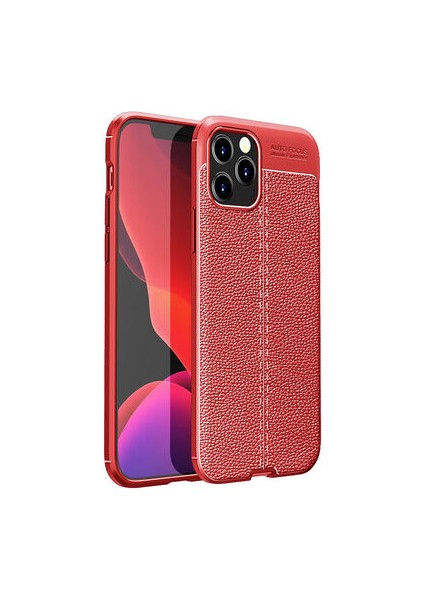 iPhone 12 Pro Kılıf Deri Desenli ve Esnek Yapılı Sağlam Derry Silikon Kılıf